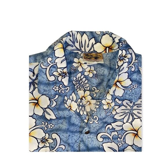 WINNIE FASHION HAWAIIAN Small BUTTON FRONT SHIRT / SHORT SLEEVE TROPICAL FLORAL - Picture 3 of 5